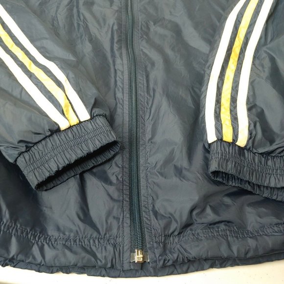 Notre Dame University Adidas Mens M Windbreaker Jacket Full Zip Mesh Lined Navy - Picture 5 of 9